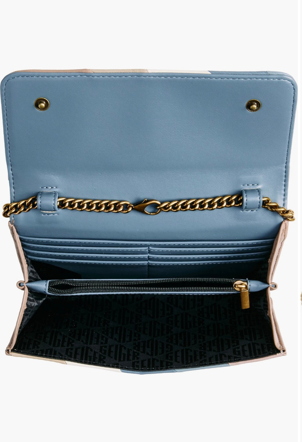 Kurt Geiger Soho stripe Leather chain wallet