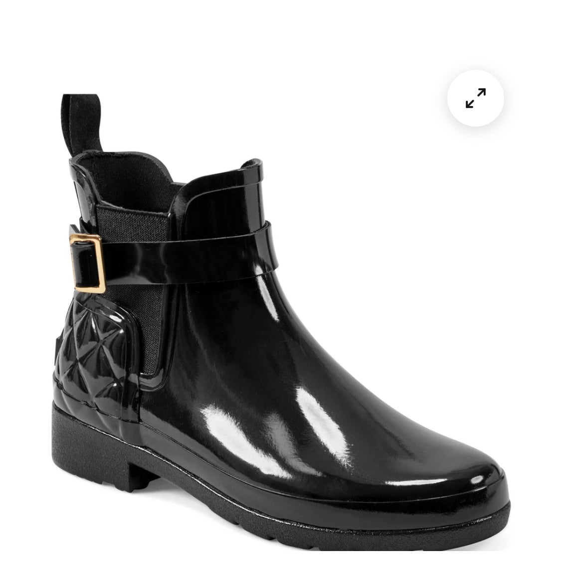 Women's Quilted Gloss Refined Slim Fit Chelsea Boots