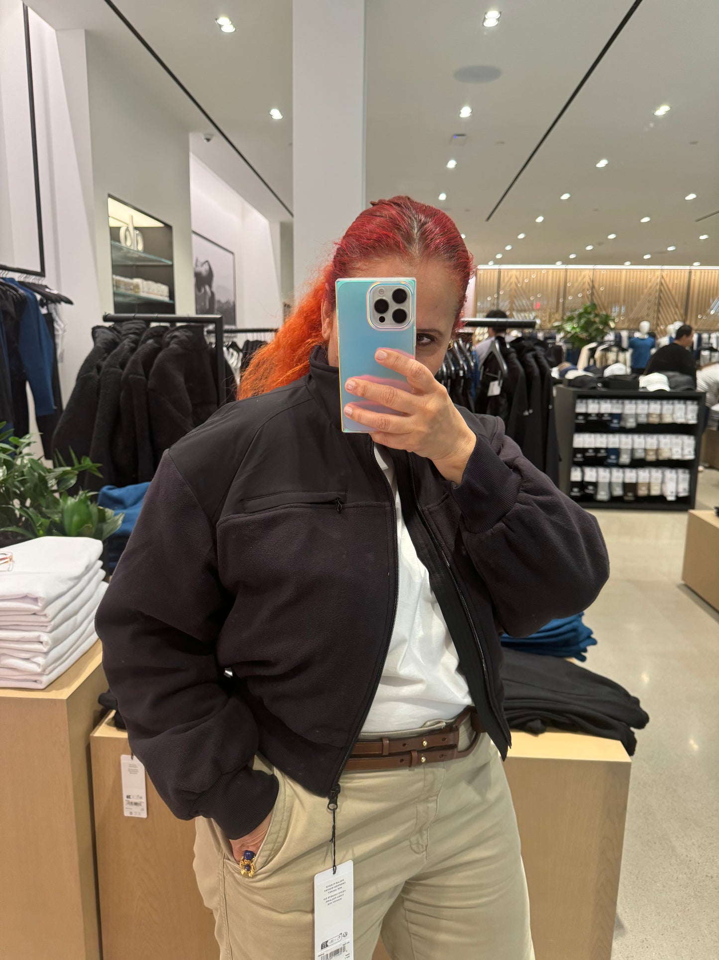 Polar Fleece Cropped Wintry Mix Jacket