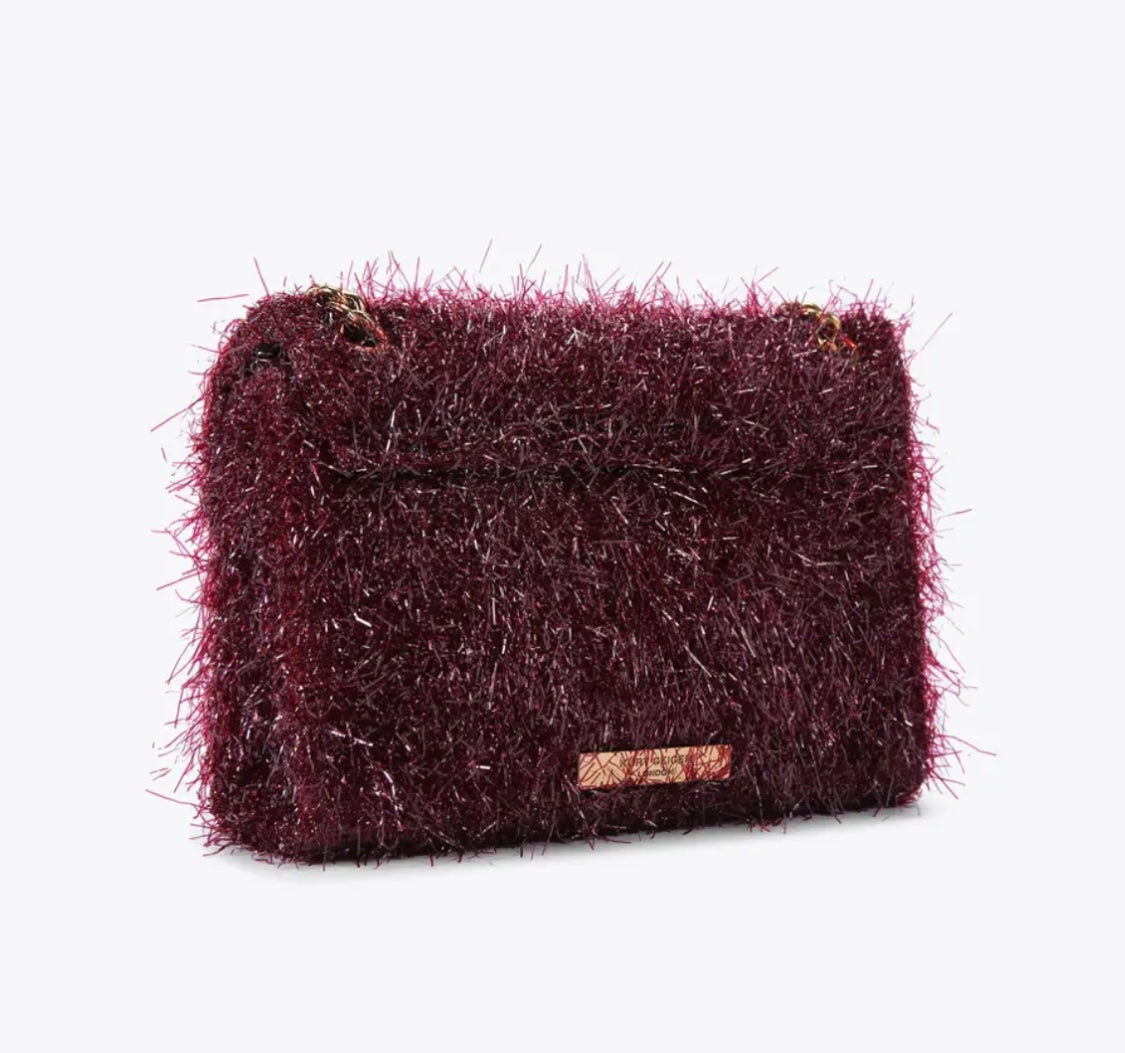 MINI TINSEL KENSINGTON BAG /Bordo