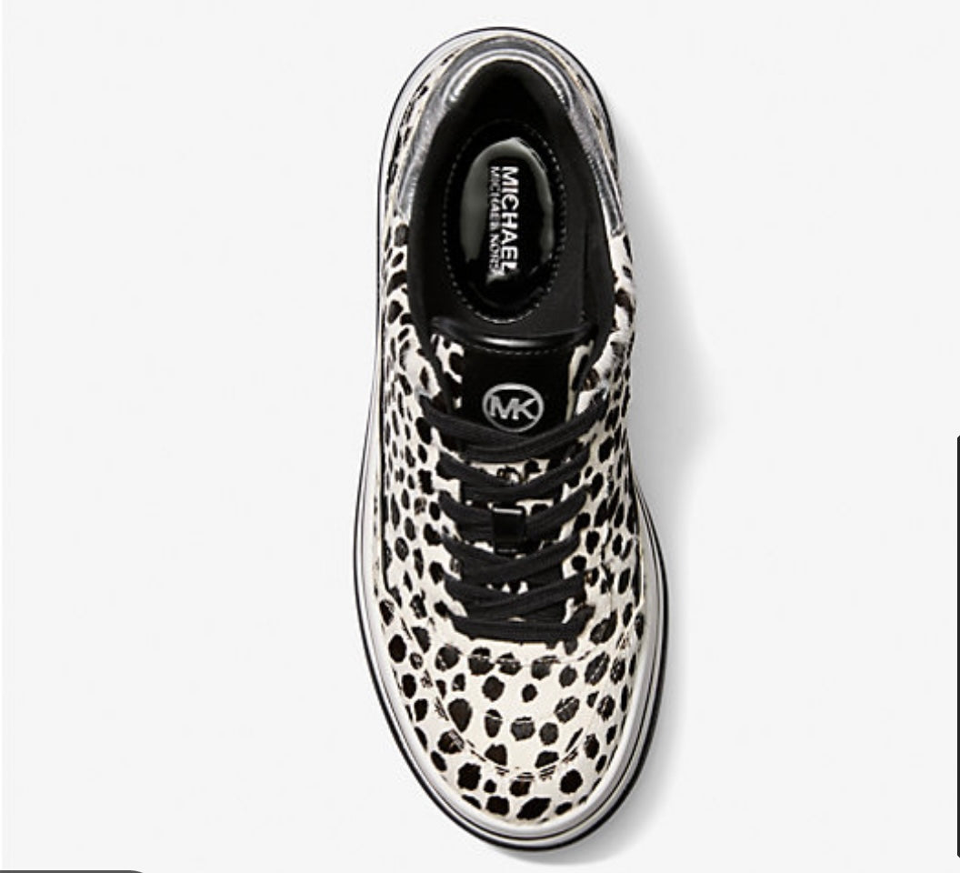 Mk Hayes Cheetah Print Calf Hair Platform Sneaker