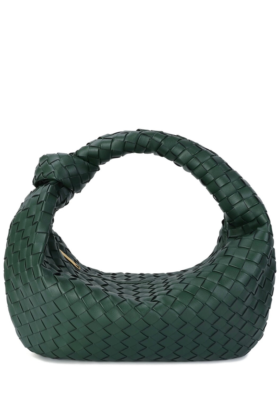 Large hand woven leather pouch