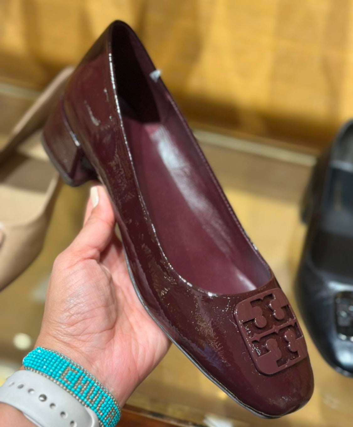 Tory burch Georgia kut burun az topuklu babet