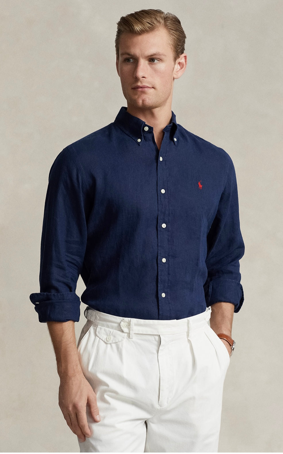 Ralph Lauren Erkek Keten Gomlek