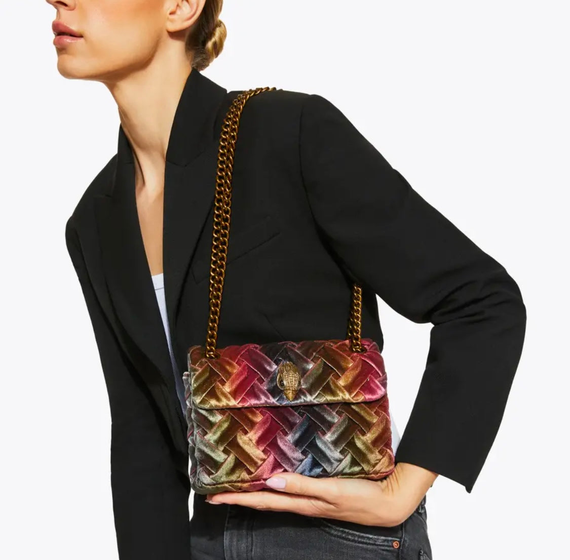 MINI VELVET KENSINGTON BAG