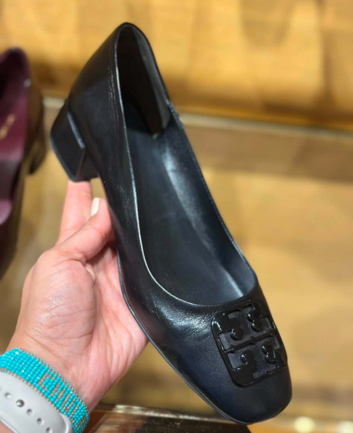 Tory burch Georgia kut burun az topuklu babet