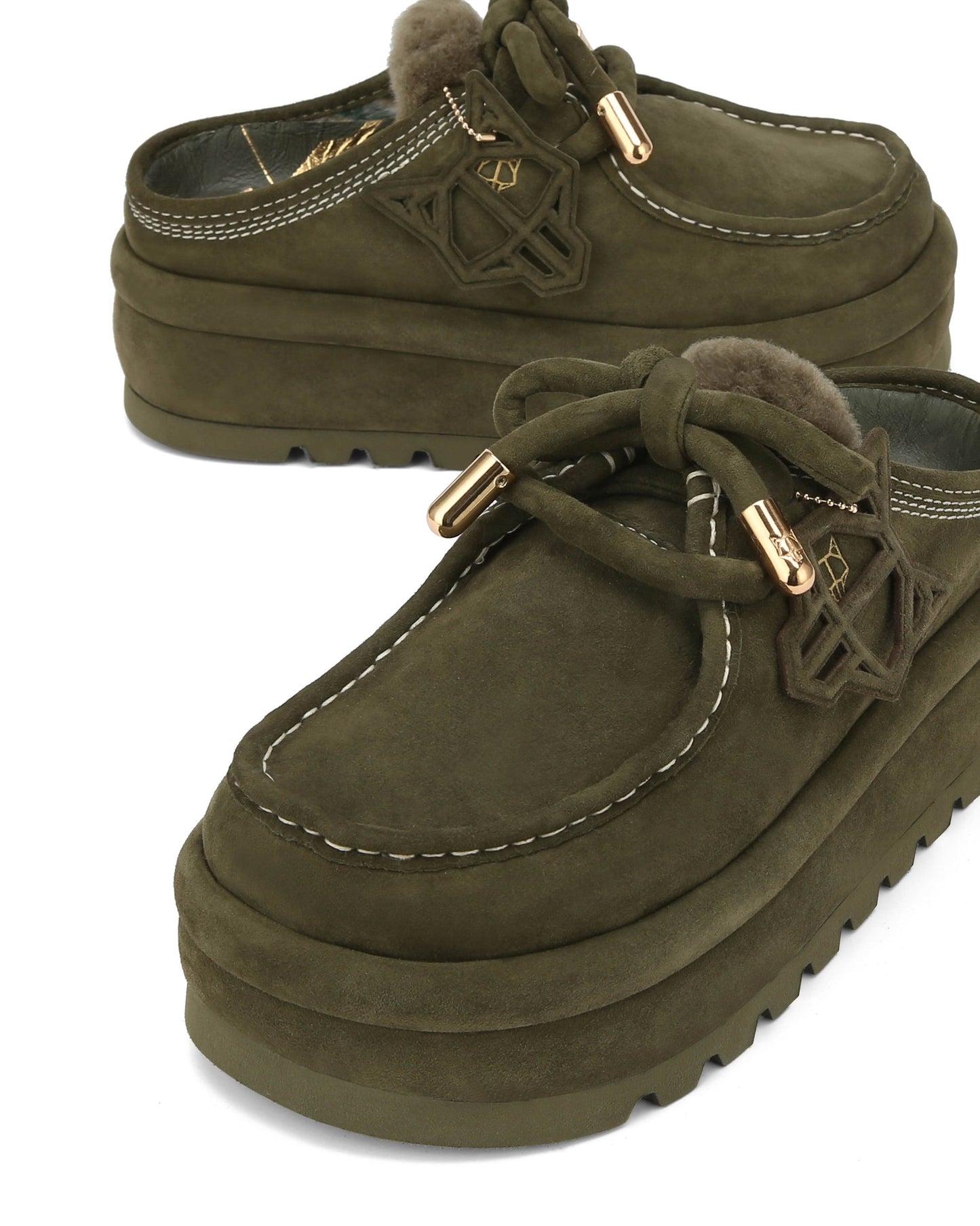 Naked Wolf BLIZZARD DARK OLIVE SUEDE/SHEARLING