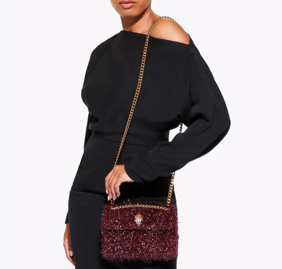 MINI TINSEL KENSINGTON BAG /Bordo