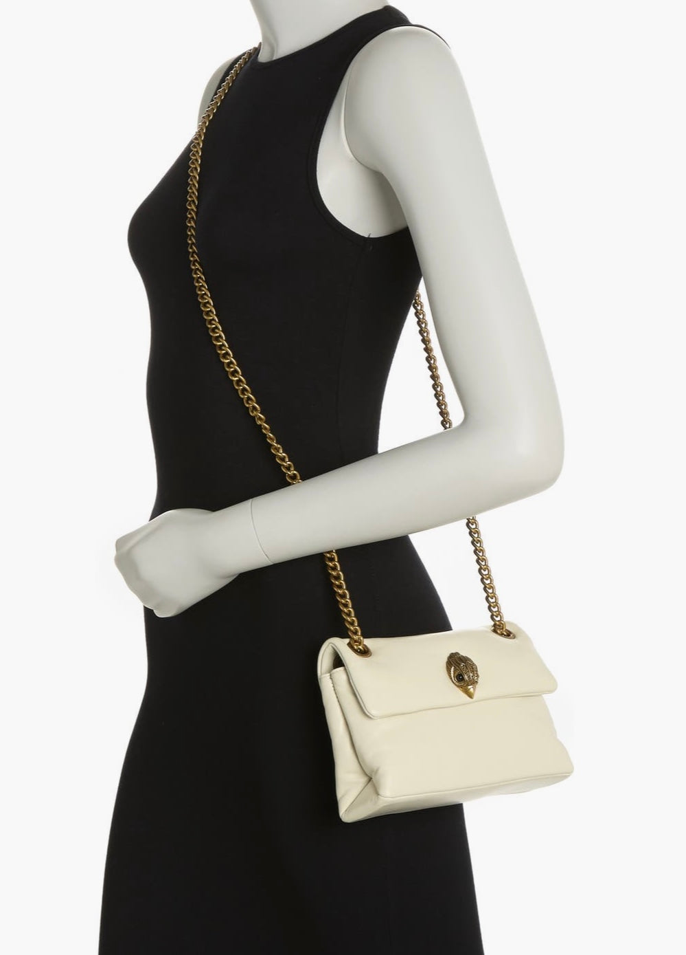 Kurt Geiger mini kew leather bag/Krem rengi
