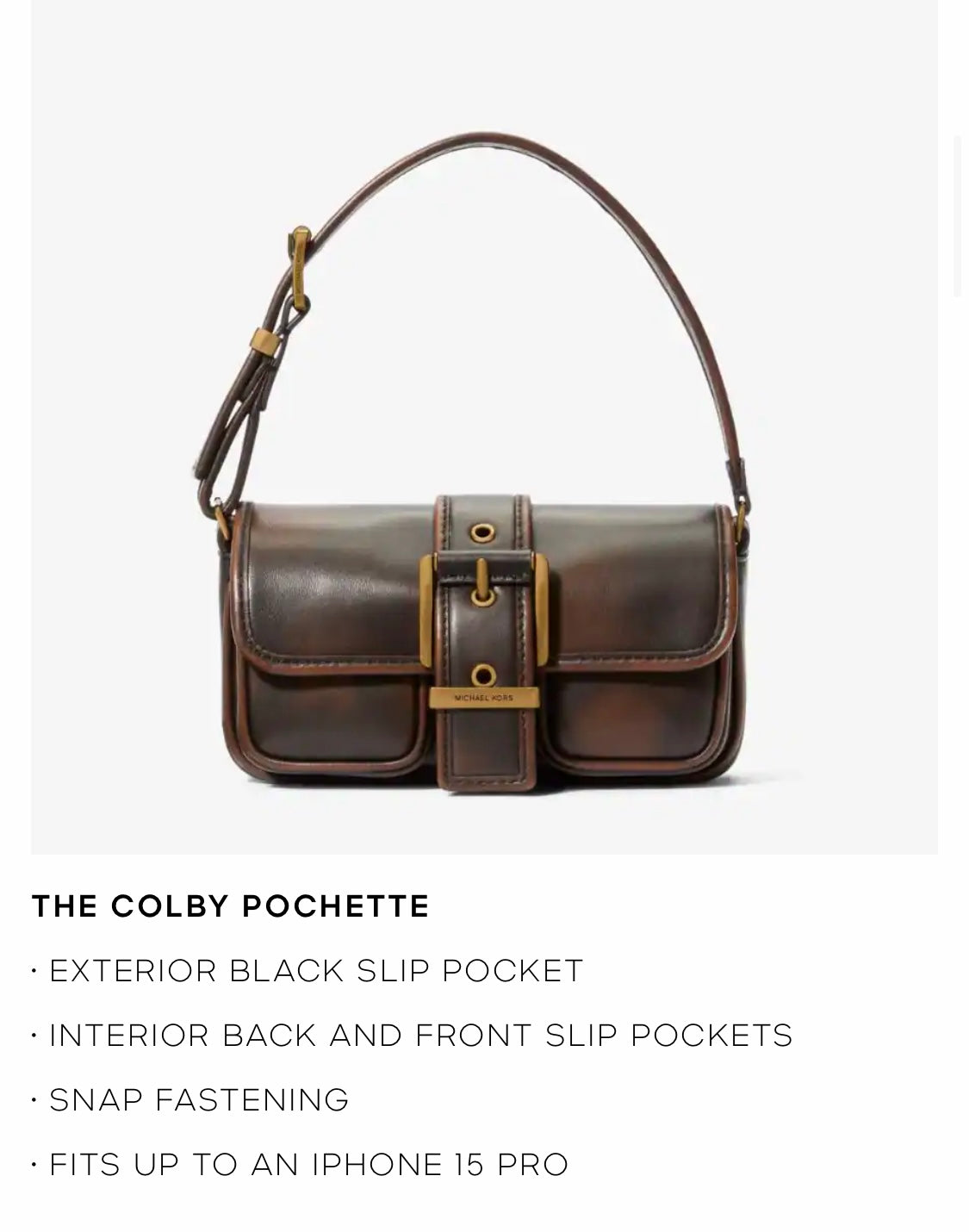 Colby Extra-Small Burnished Leather Shoulder Bag