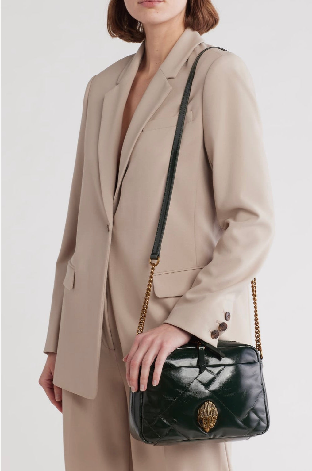 Kurt Geiger small kensington camera bag/Open Green