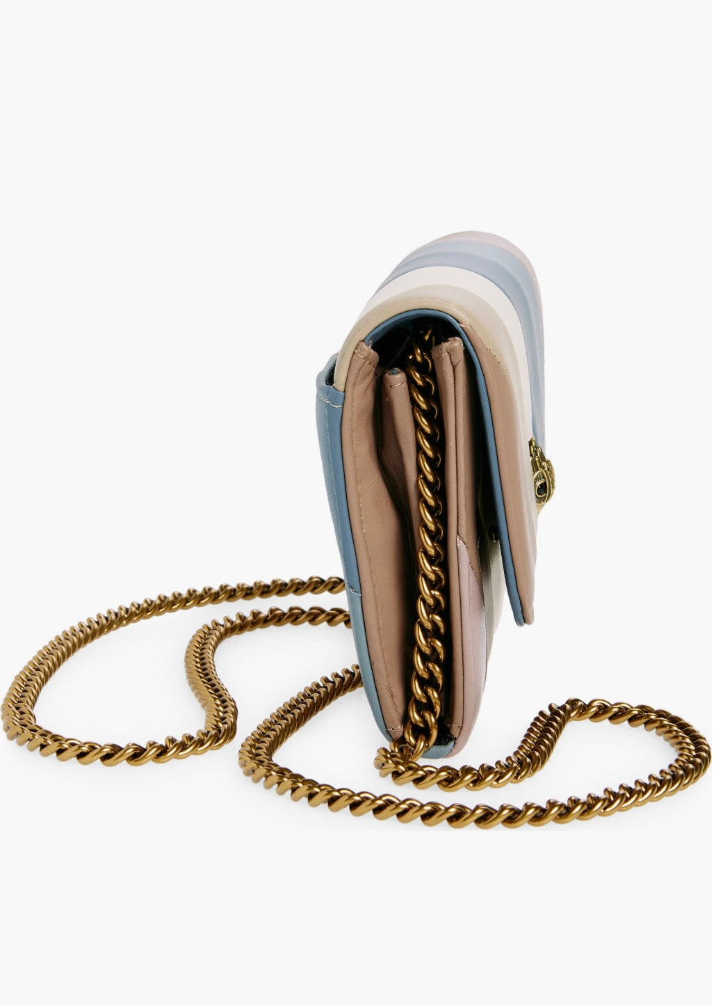 Kurt Geiger Soho stripe Leather chain wallet