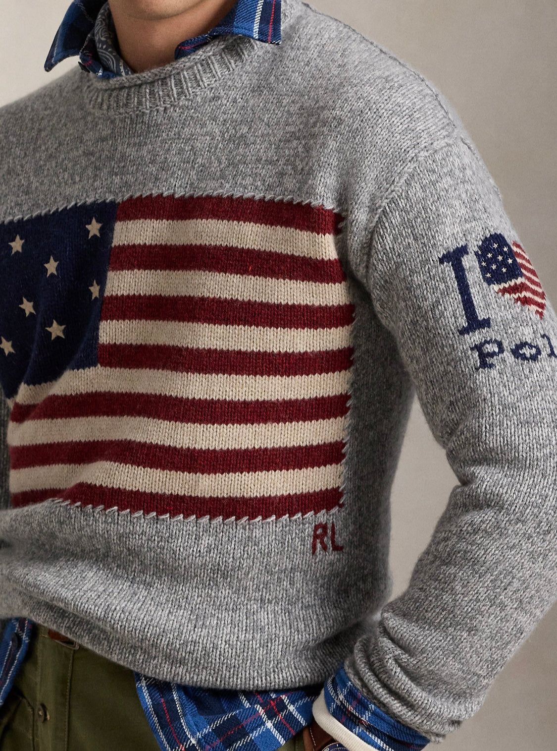 Flag wool sweater