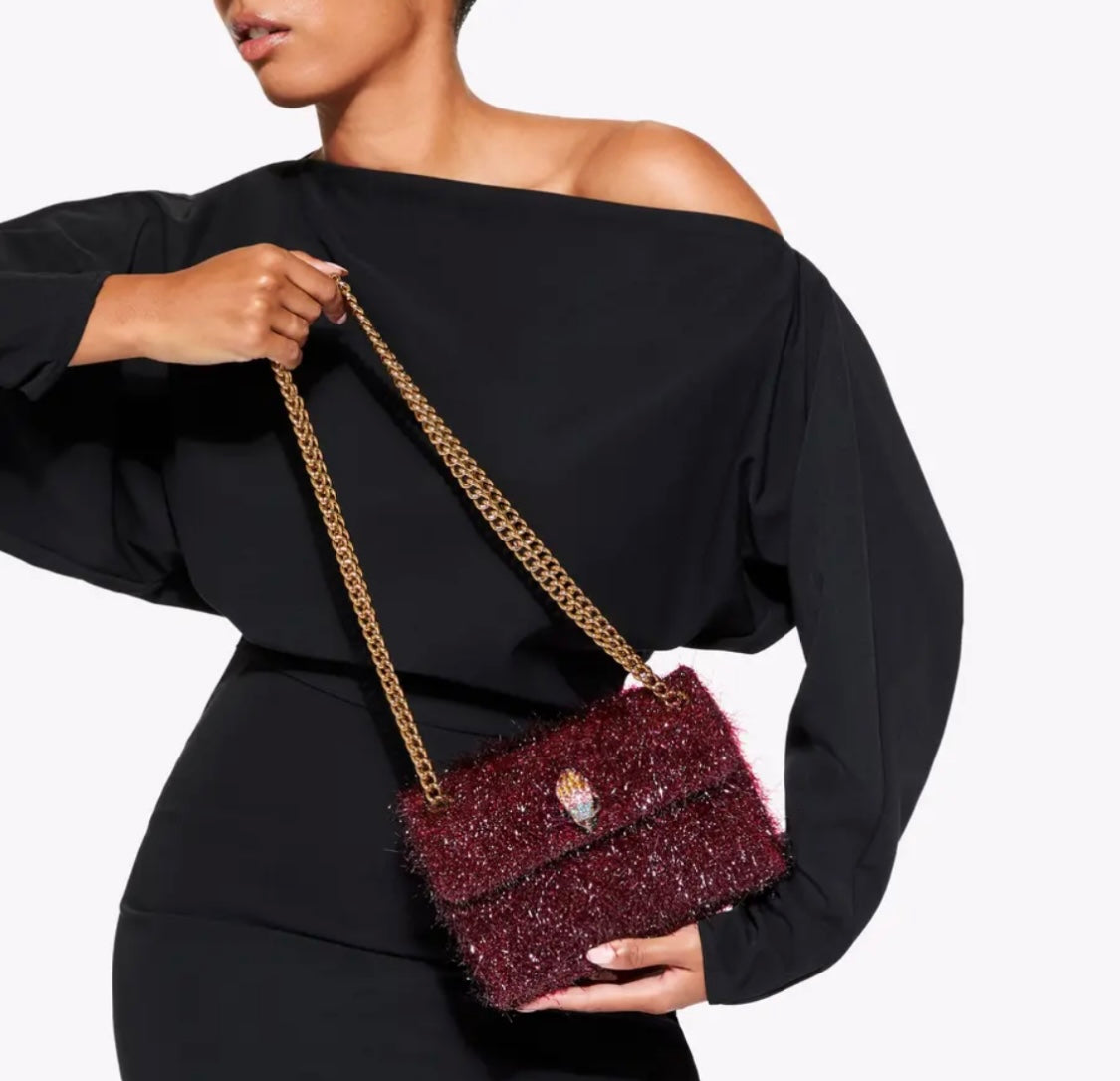 MINI TINSEL KENSINGTON BAG /Bordo