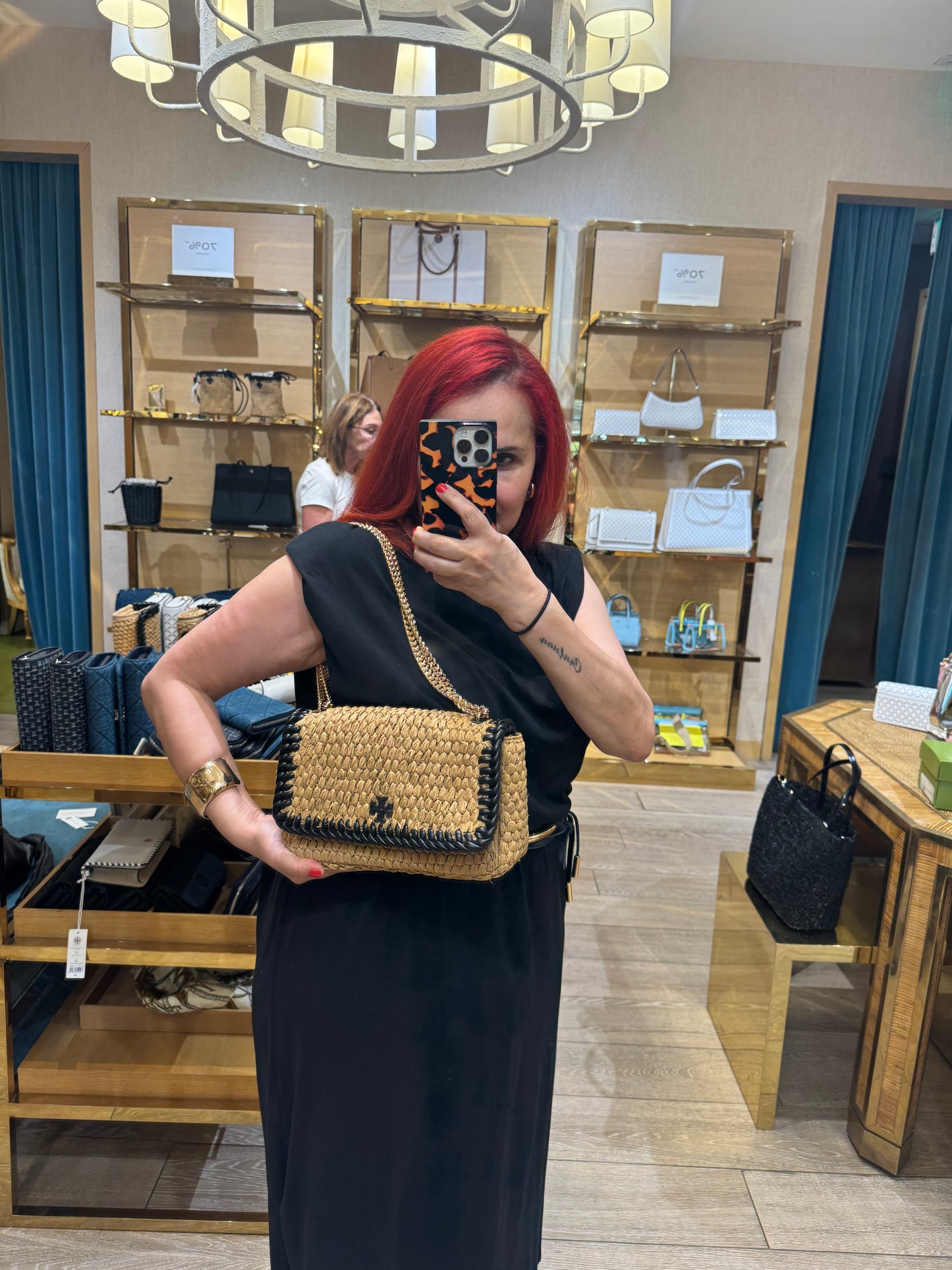 Tory Burch Emerson Raffia Shoulder&crossbody