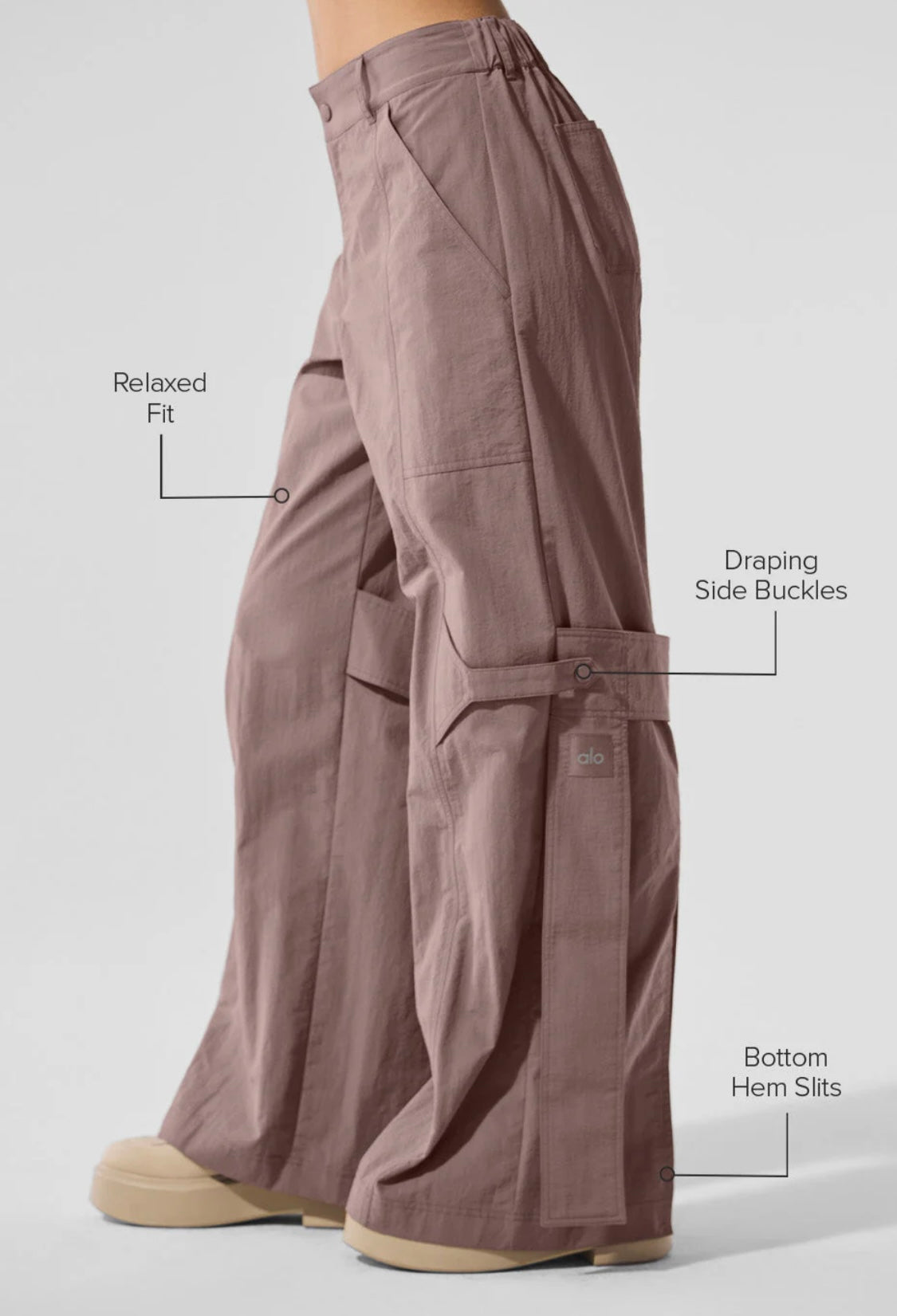 Alo Yoga High-Waist Voyager Trouser Limited Mushroom pantolon