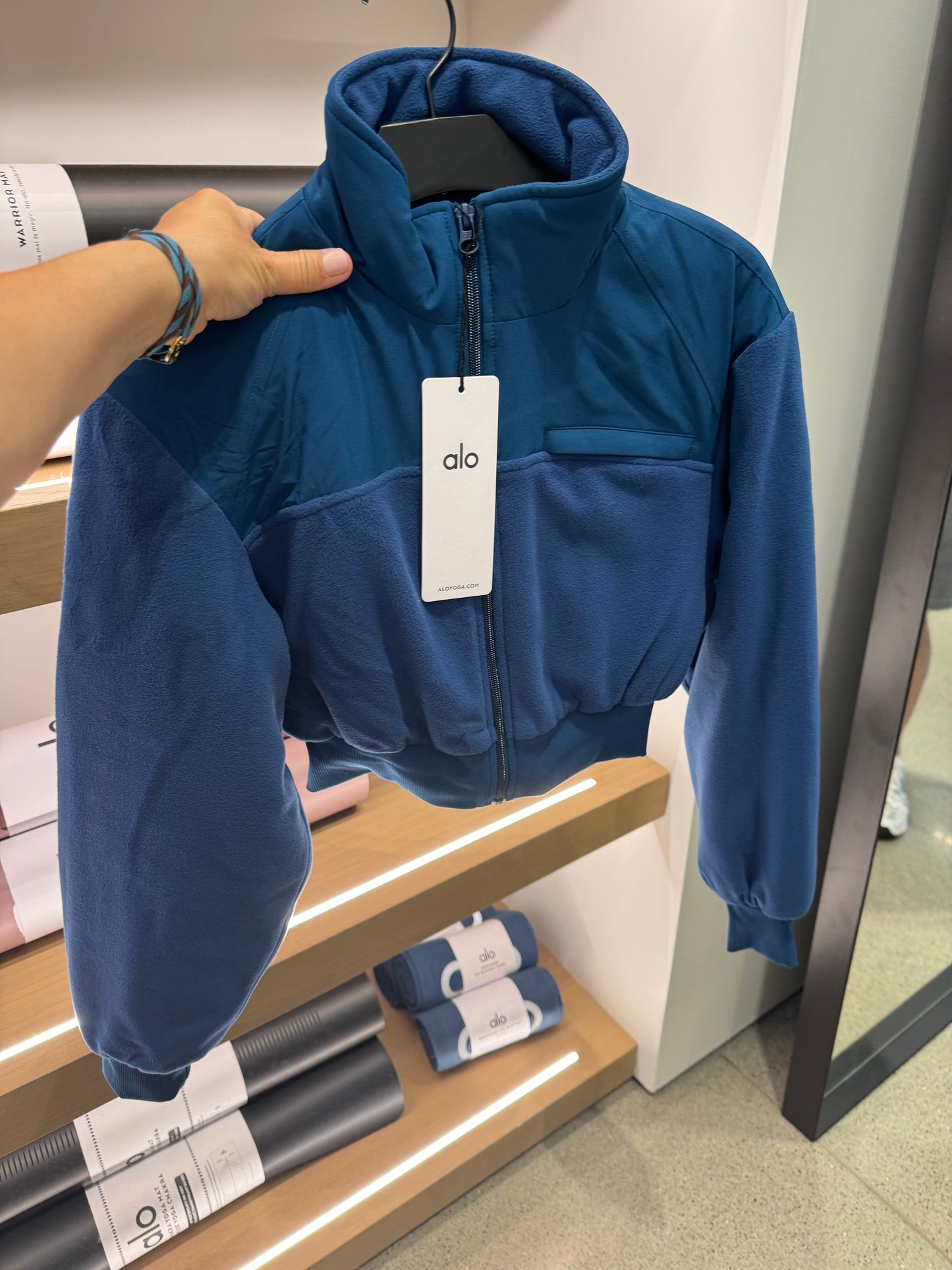 Polar Fleece Cropped Wintry Mix Jacket