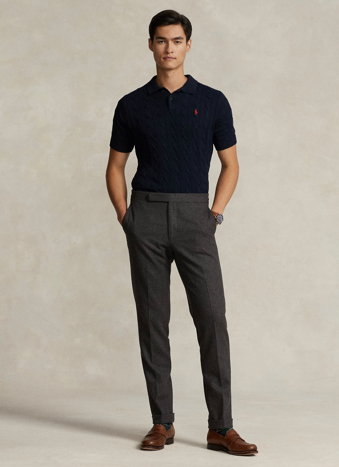 Ralph Lauren Erkek kısa kollu örgü kazak