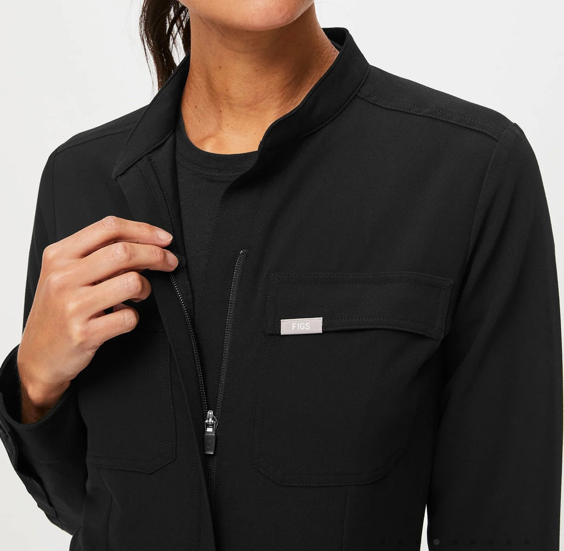 Chantal Cargo ScrubJumpsuit / Black