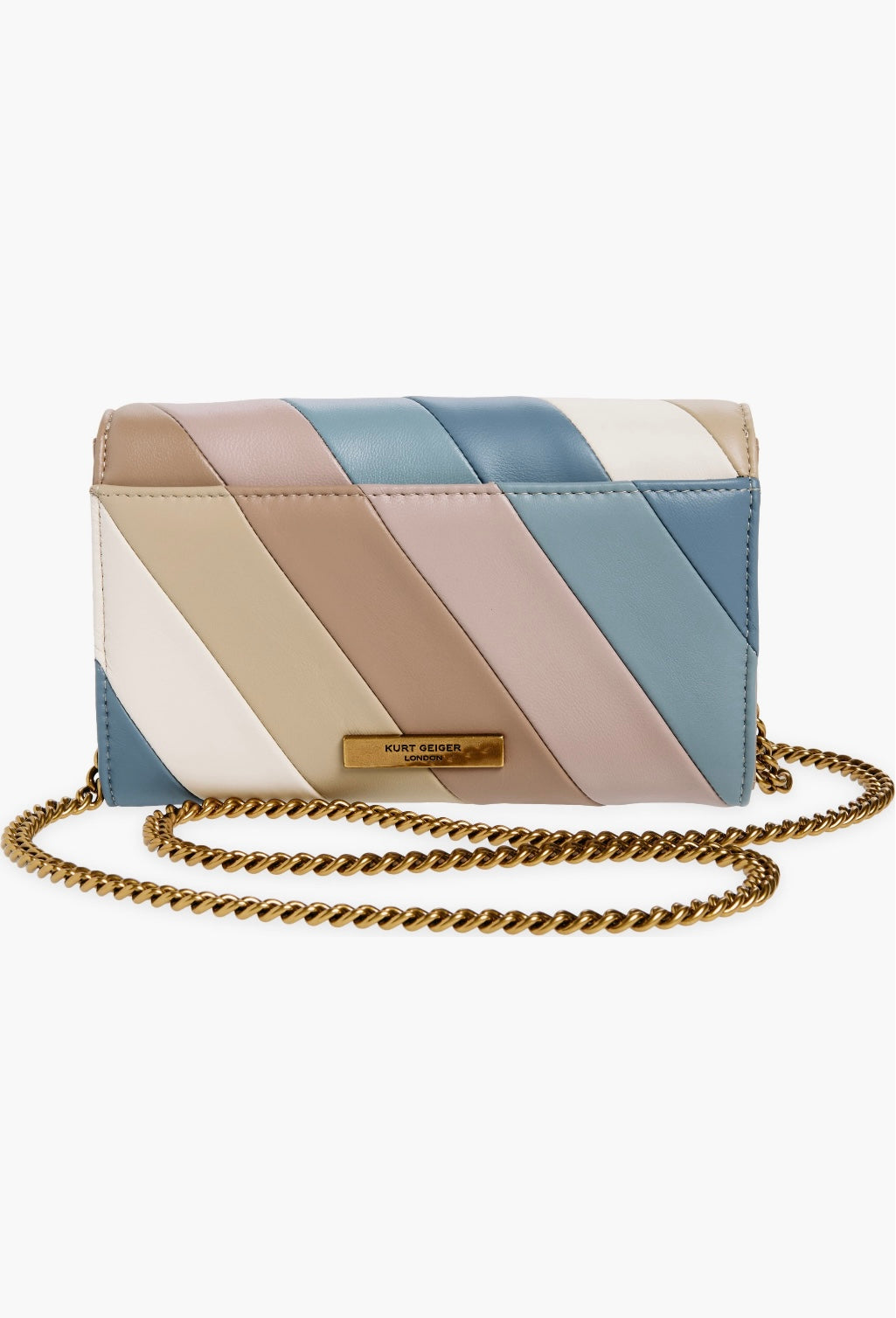 Kurt Geiger Soho stripe Leather chain wallet