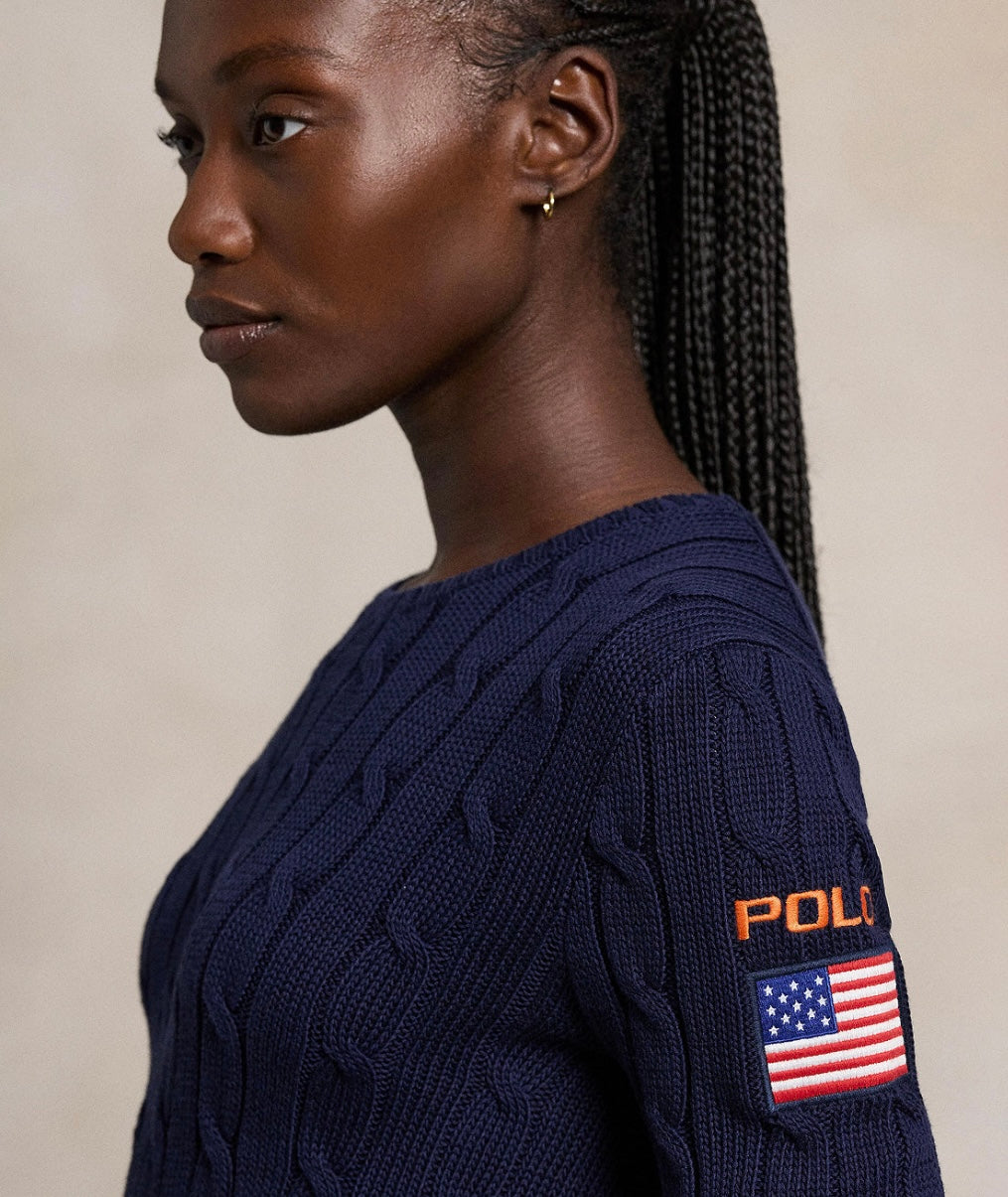 Ralph Lauren bayraklı koton kazak