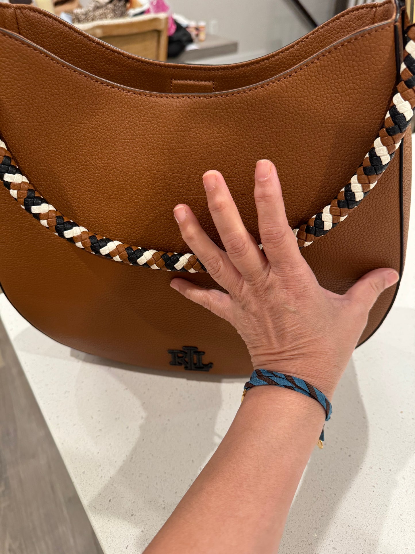 Ralph Lauren deri çanta omuz& crossbody