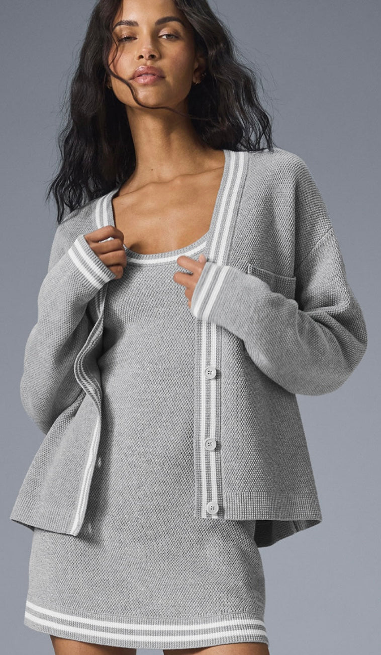 Tennis club sweater knit cardigan Renkler➡️