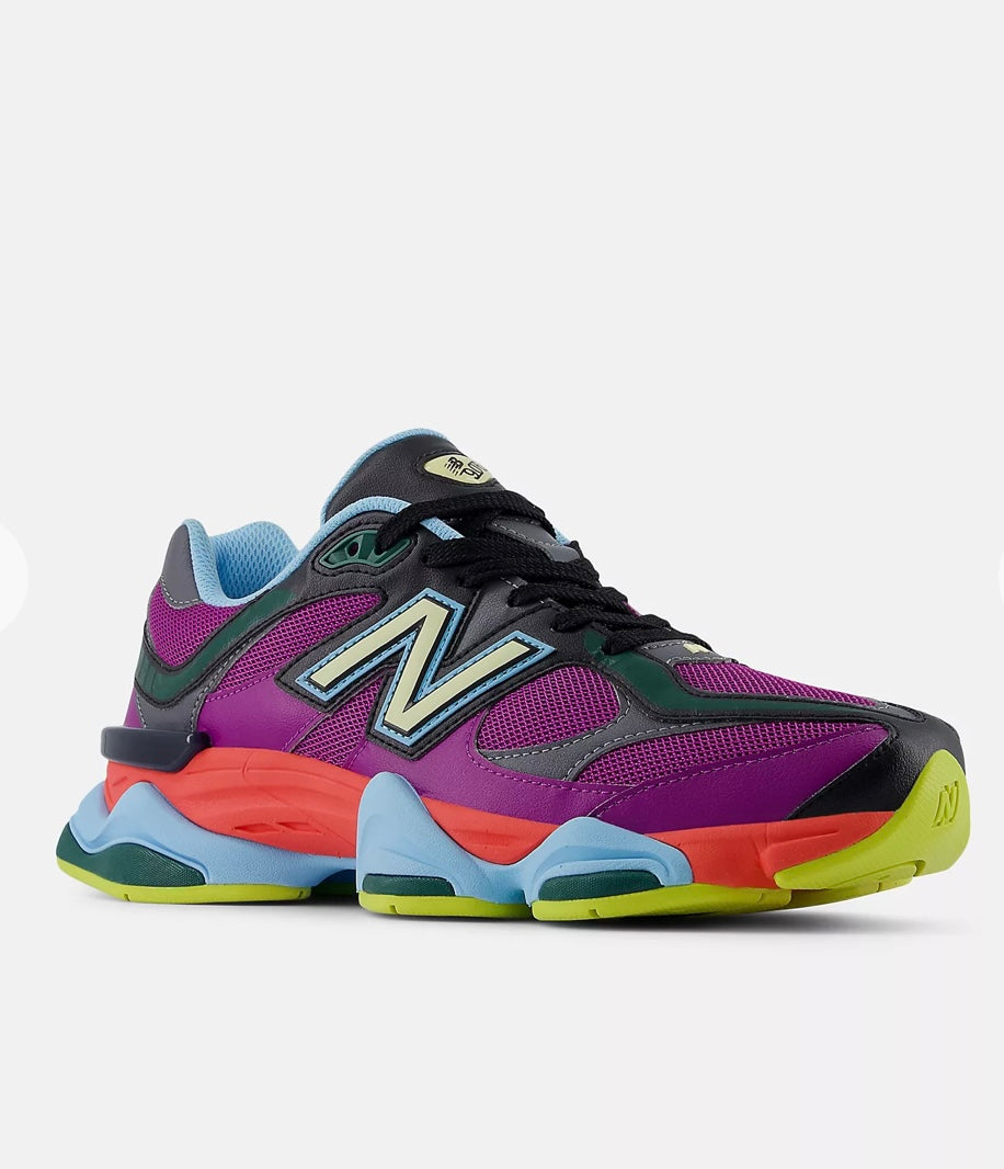New balance 9060 r:  Purple fuchsia with blast red and washed amber