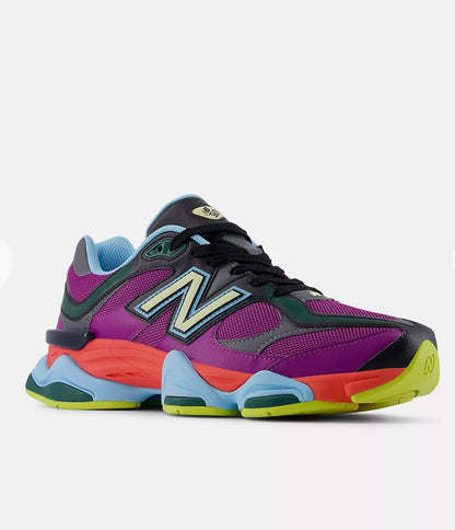 New balance 9060 r:  Purple fuchsia with blast red and washed amber