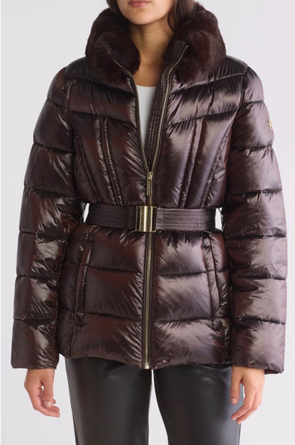 Michael kors faux fur puffer jacket