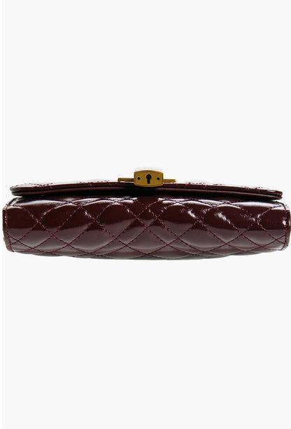 Kurt Geiger Brixton leather chain wallet /Bordo