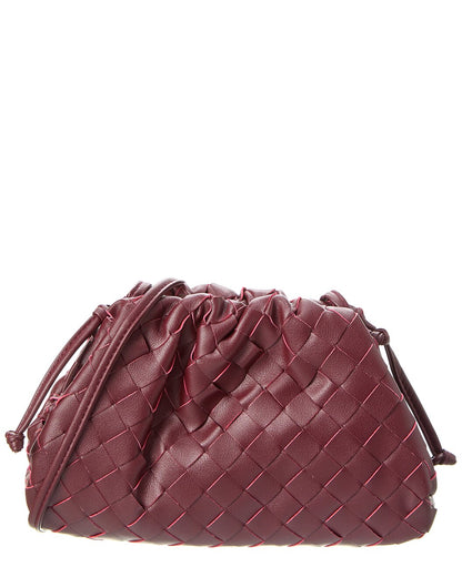 Woven Leather Crossbody Pouch