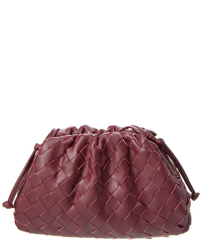 Woven Leather Crossbody Pouch