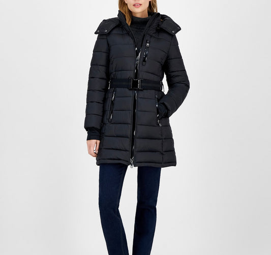 Michael kors kapüşonlu mont siyah