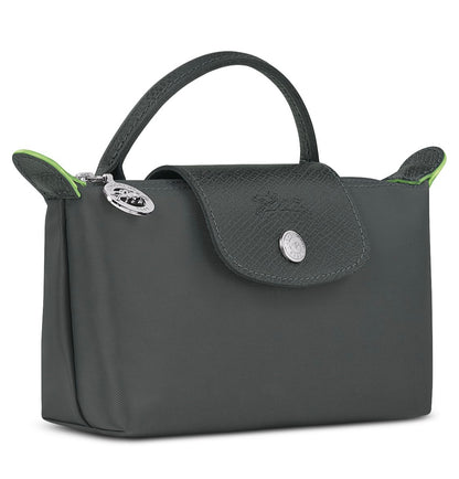Le Pliage Green Mini Pouch Graphite/Silver