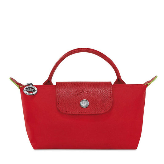 Le Pliage Green Mini Pouch Tomato/Silver