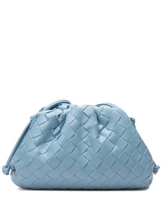Woven Leather Crossbody Pouch
