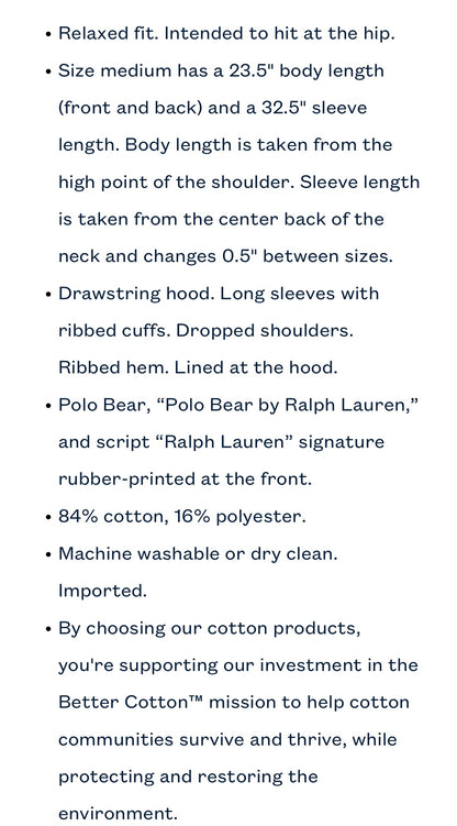 Polo Bear Fleece Hoodie