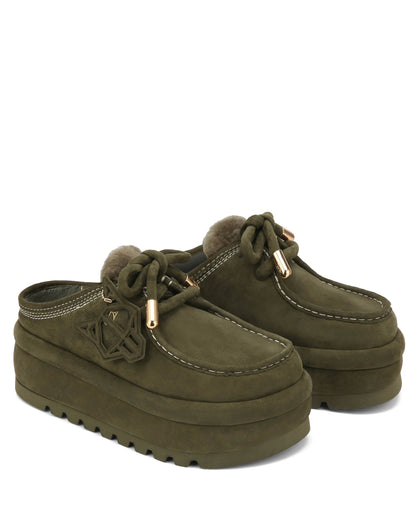 Naked Wolf BLIZZARD DARK OLIVE SUEDE/SHEARLING