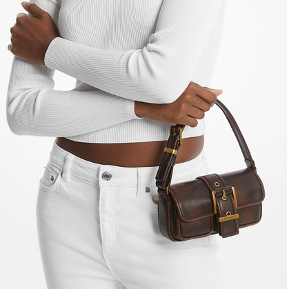 Colby Extra-Small Burnished Leather Shoulder Bag