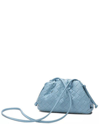 Woven Leather Crossbody Pouch