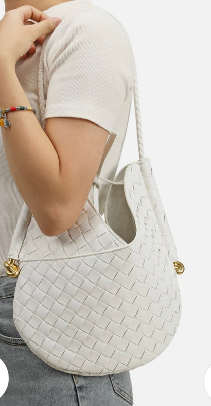 Tiffany & Fred Woven Leather Hobo/Shoulder Bag