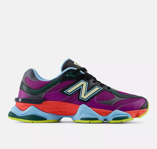 New balance 9060 r:  Purple fuchsia with blast red and washed amber