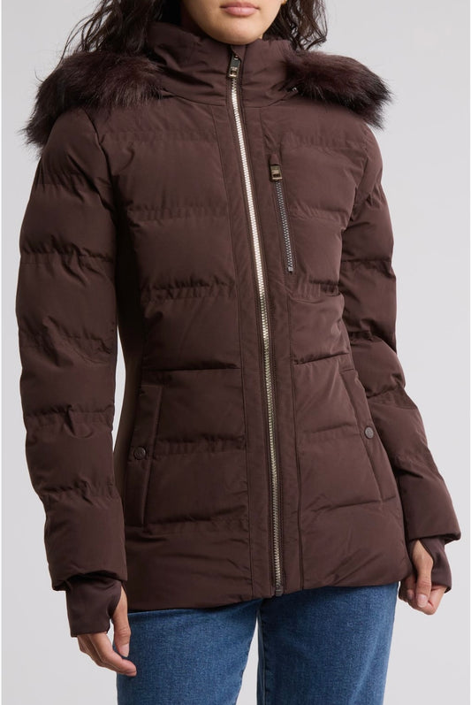 Michael kors faux fur hooded puffer Jacket