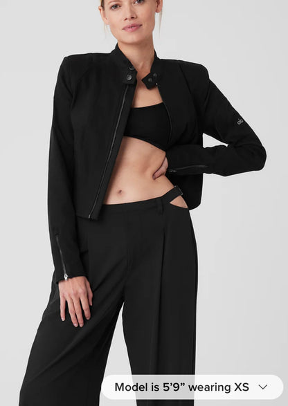 Cropped Full Throttle Moto Jacket