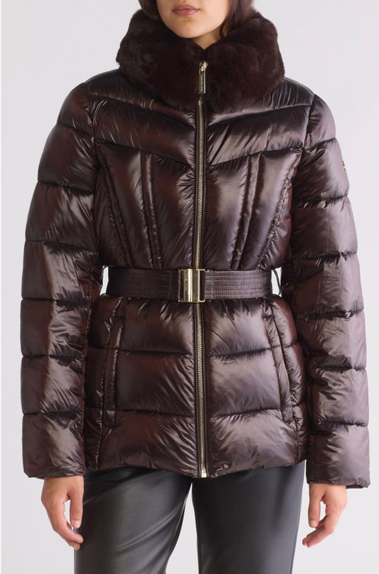 Michael kors faux fur puffer jacket