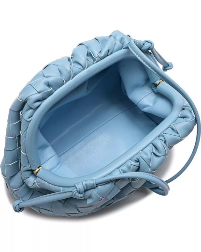 Woven Leather Crossbody Pouch