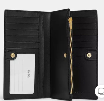 Slim Zip Wallet In Signature Canvas