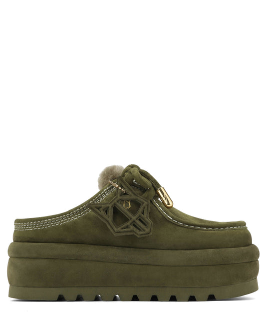 Naked Wolf BLIZZARD DARK OLIVE SUEDE/SHEARLING