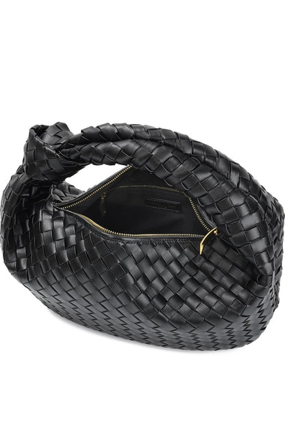 Large hand Woven leather pouch